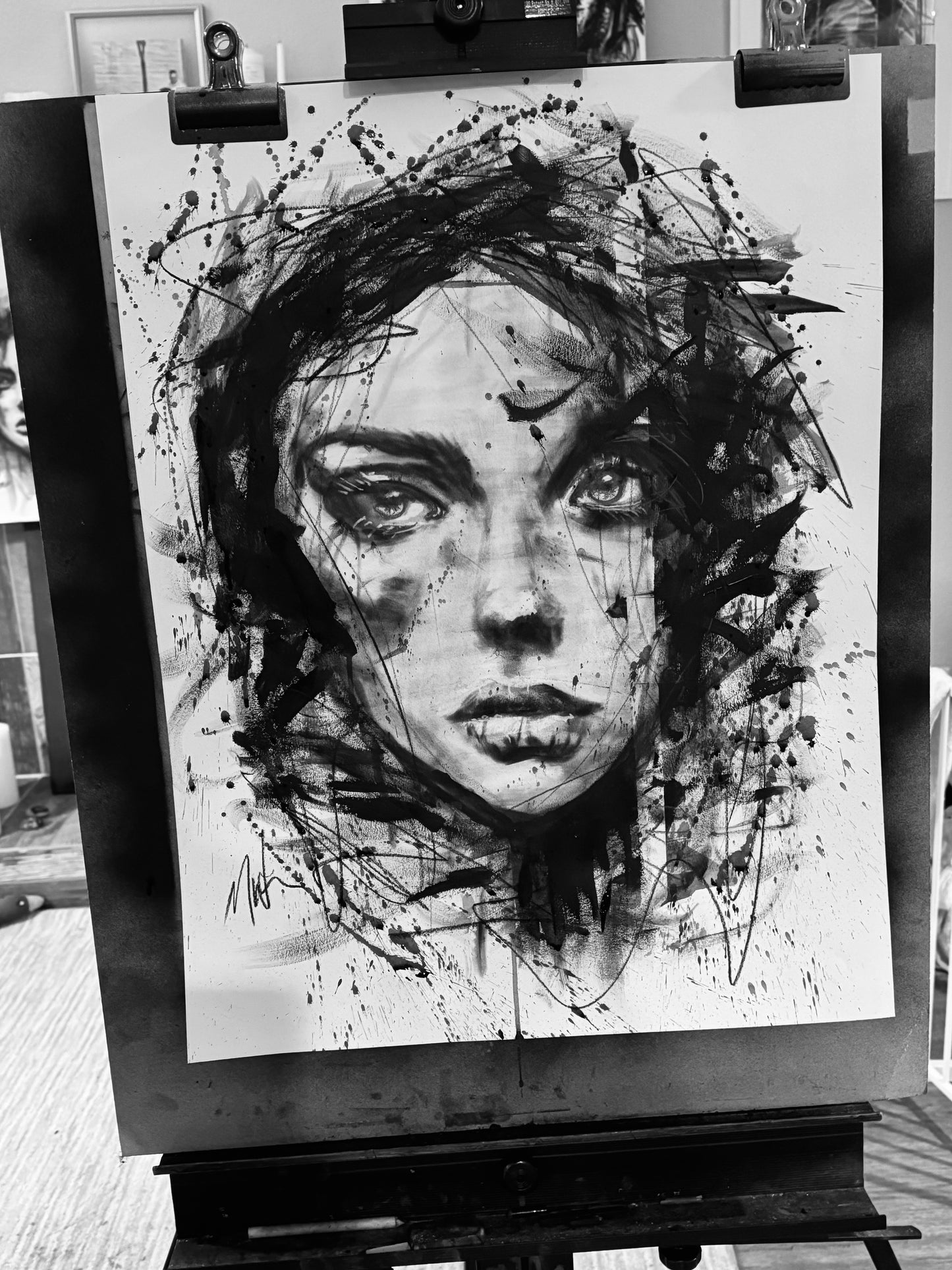 Esme - Original Charcoal Drawing on Paper