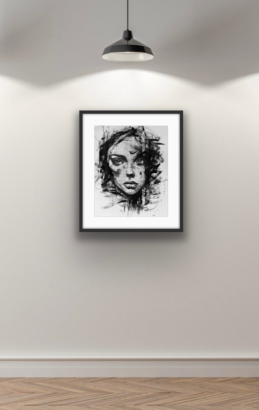 Esme - Original Charcoal Drawing on Paper