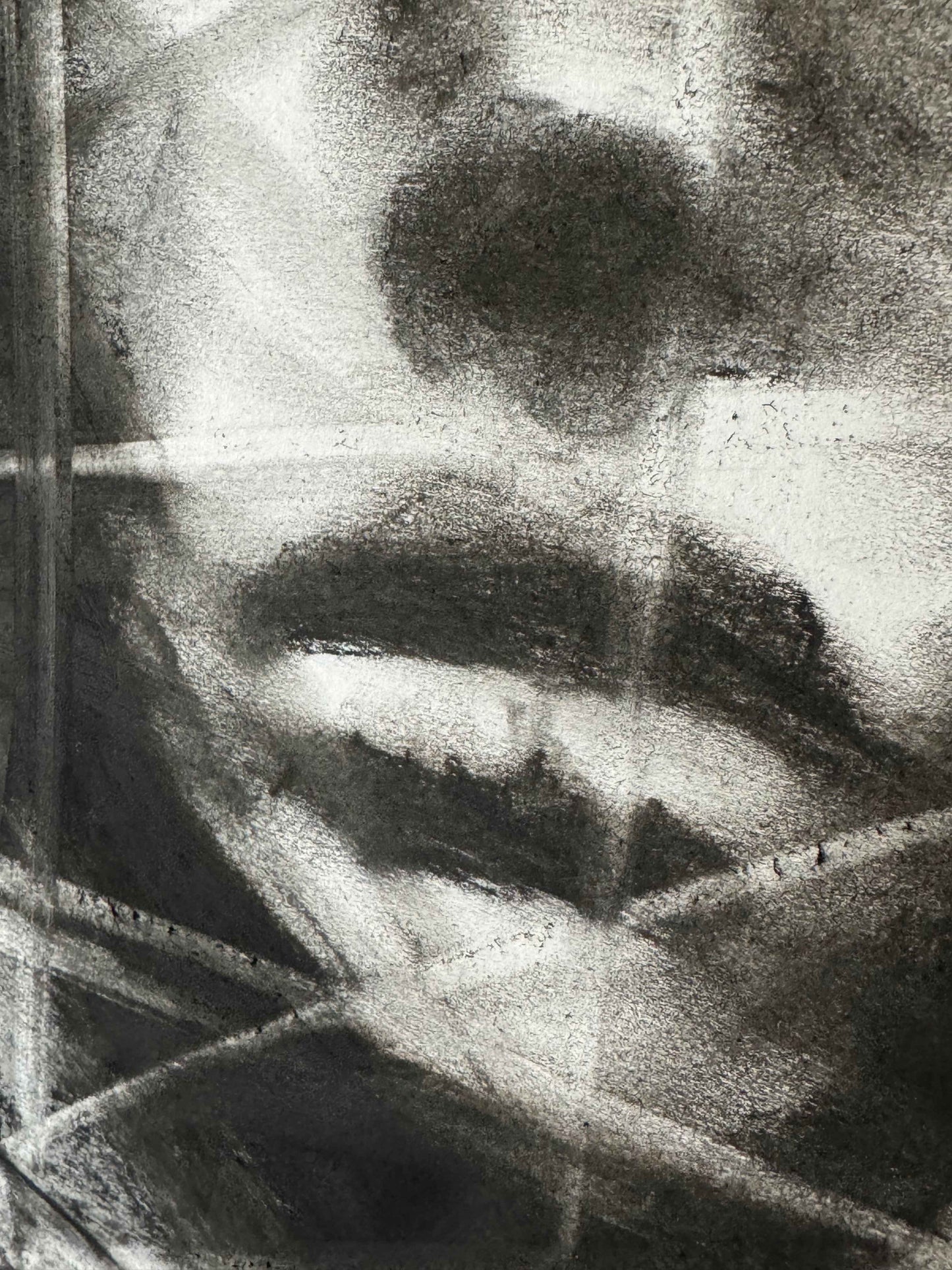 Lost in Layers - Original Charcoal Drawing on Paper