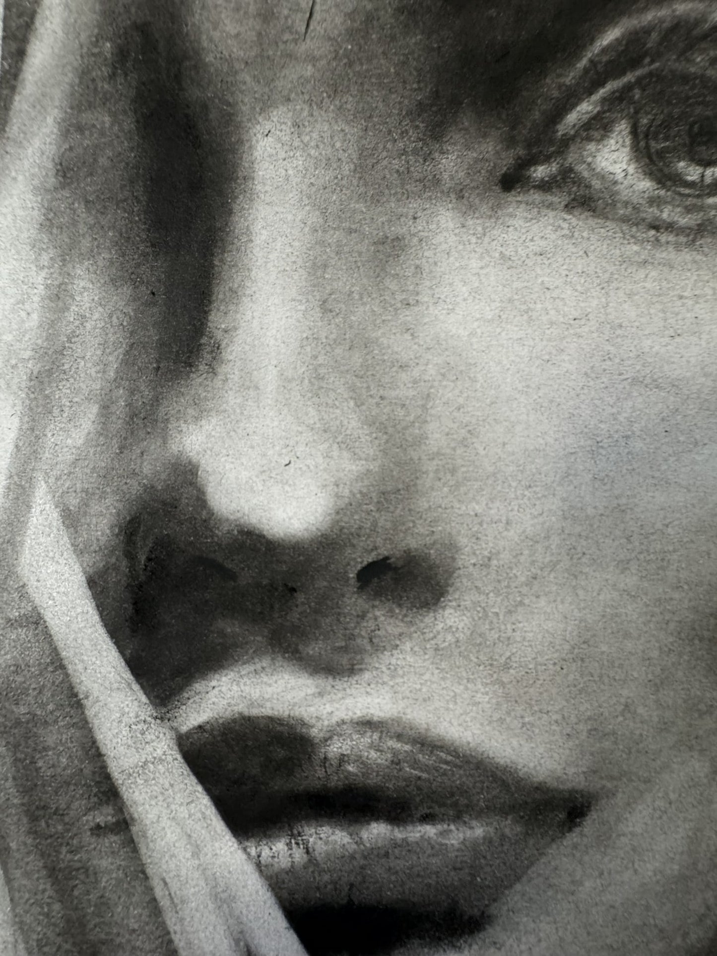 Luna - Original Charcoal Drawing on Paper