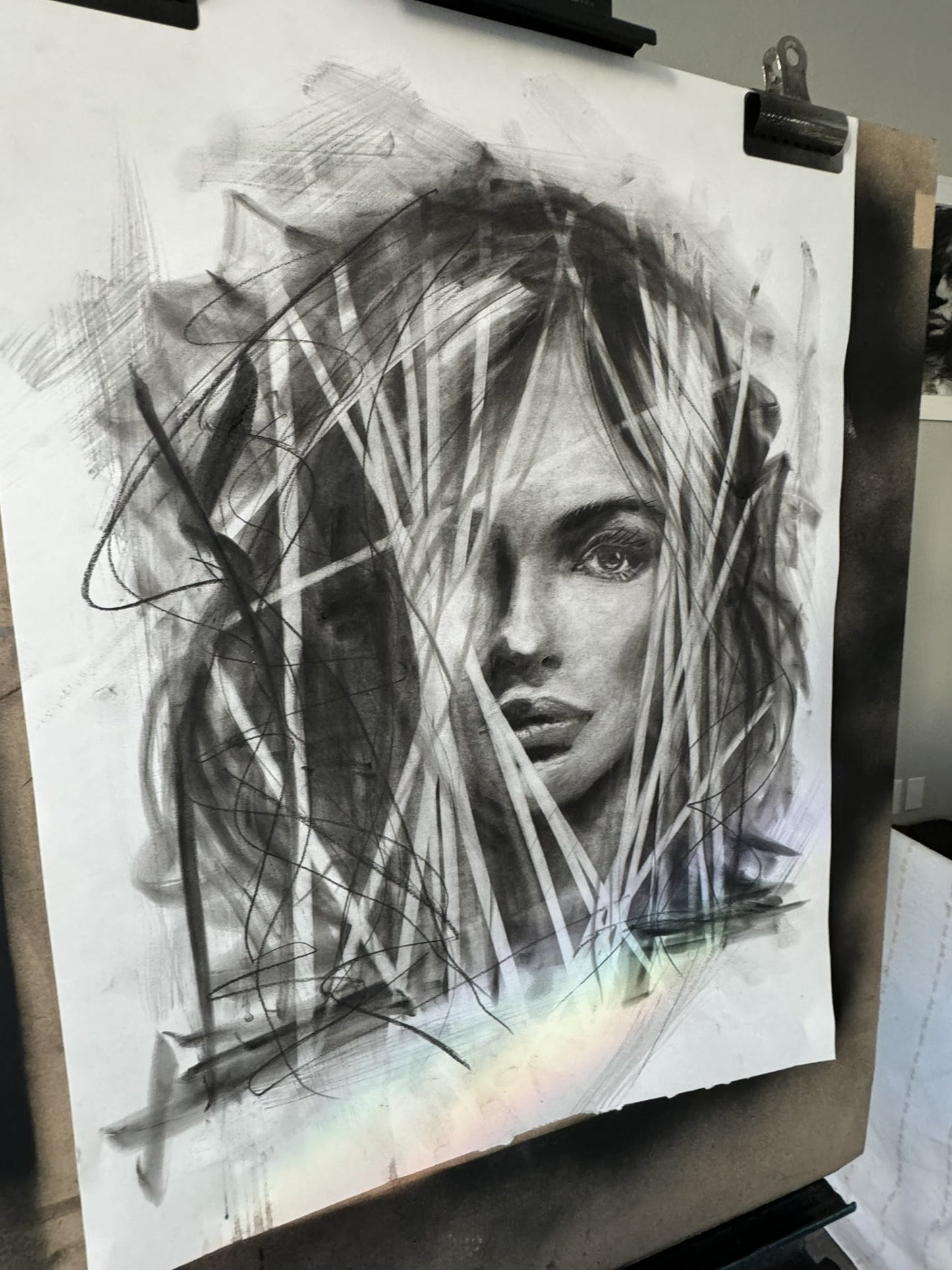 Luna - Original Charcoal Drawing on Paper