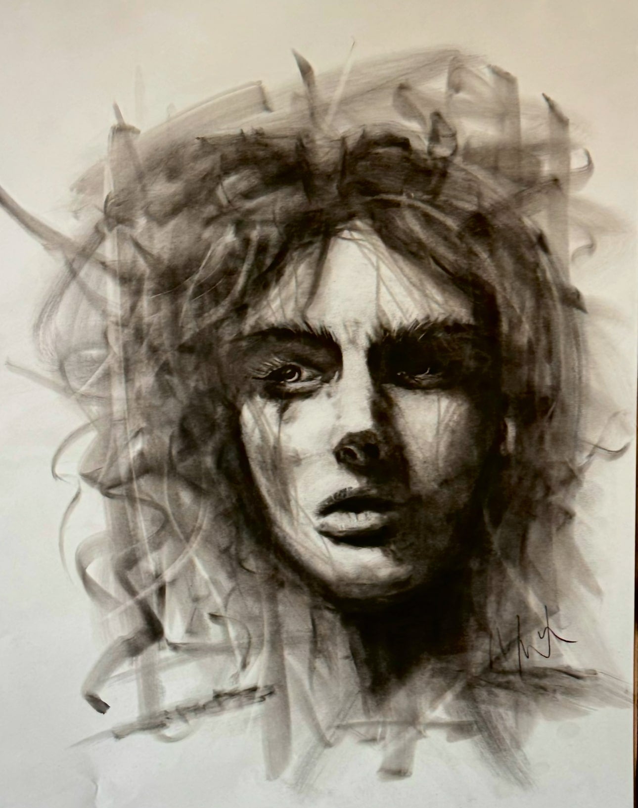 Valentina - Original Charcoal Drawing on Paper