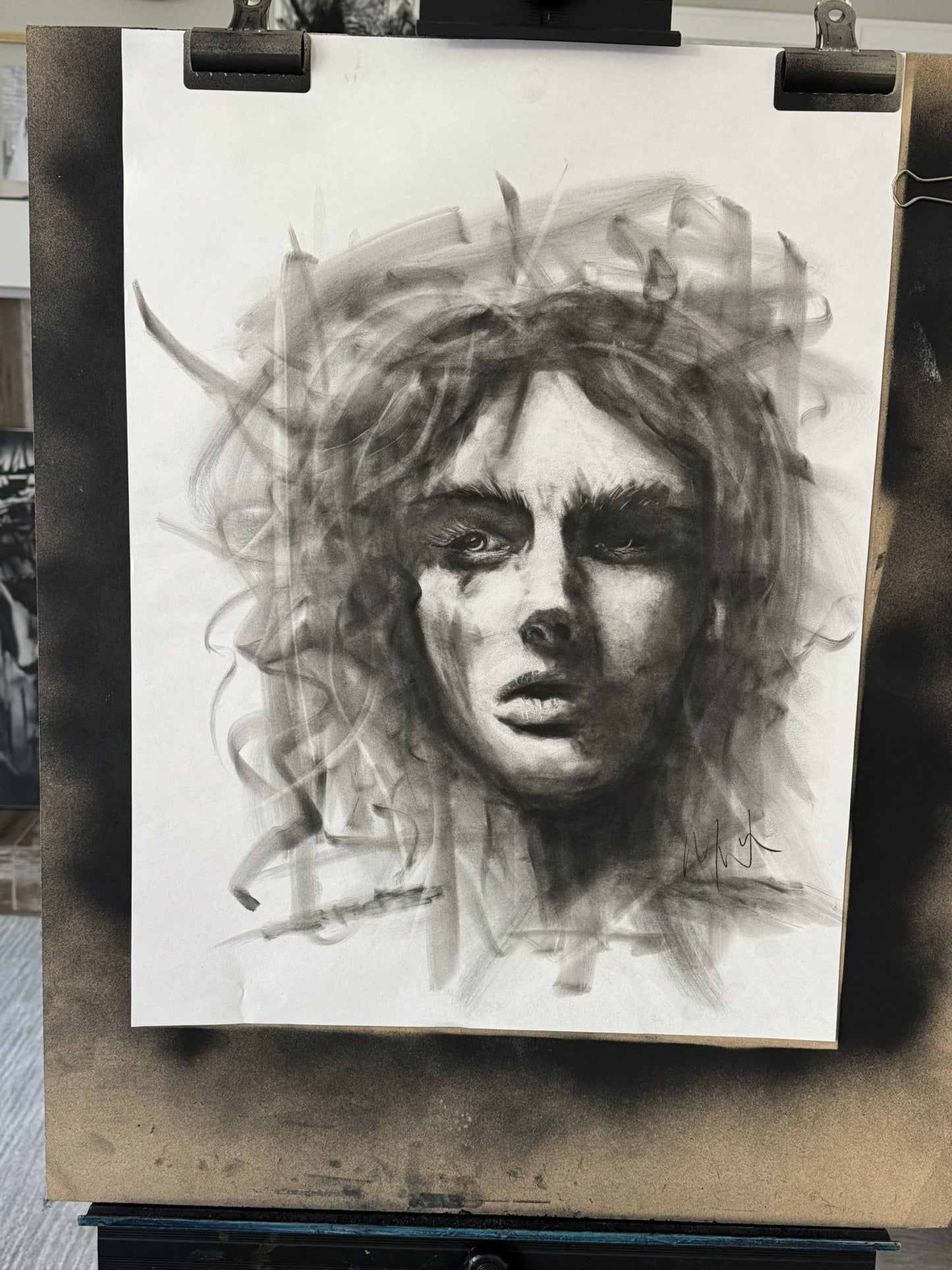 Valentina - Original Charcoal Drawing on Paper