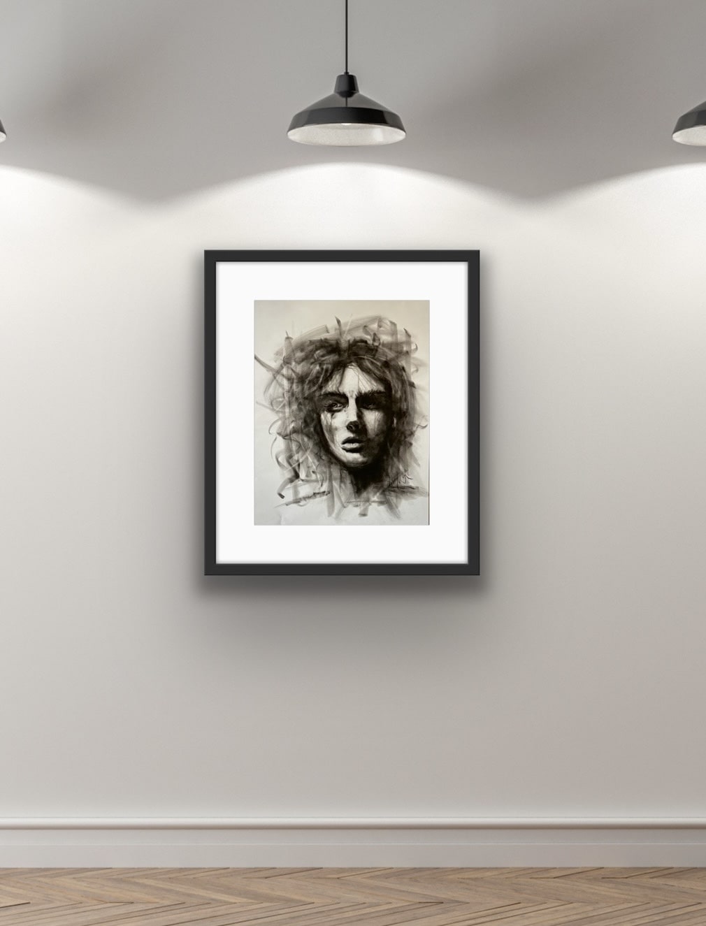 Valentina - Original Charcoal Drawing on Paper