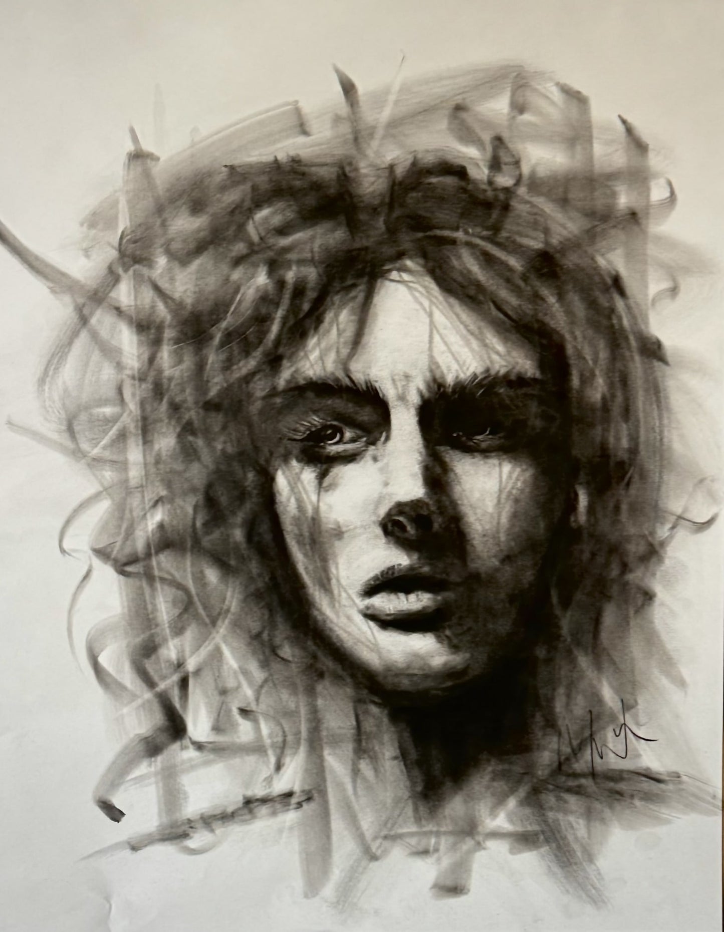 Valentina - Original Charcoal Drawing on Paper