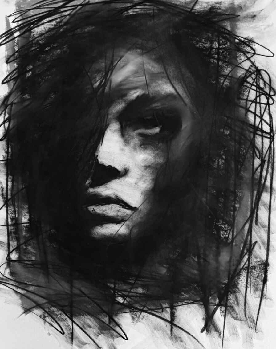 Roxy - Original Charcoal Drawing on Paper
