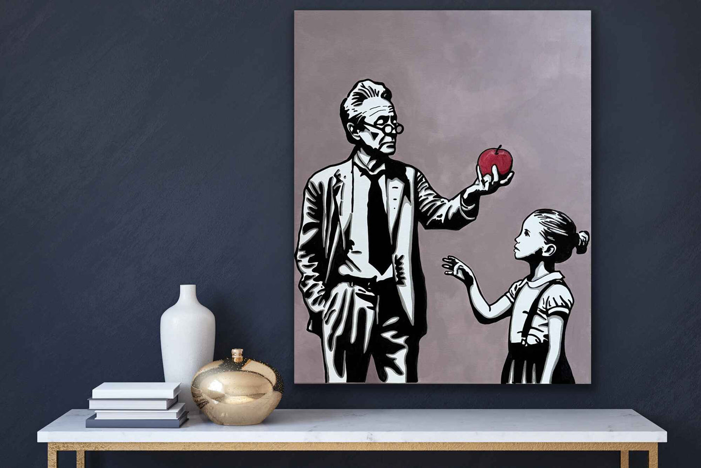 The Lesson - Original Mixed Media Painting on Canvas_17