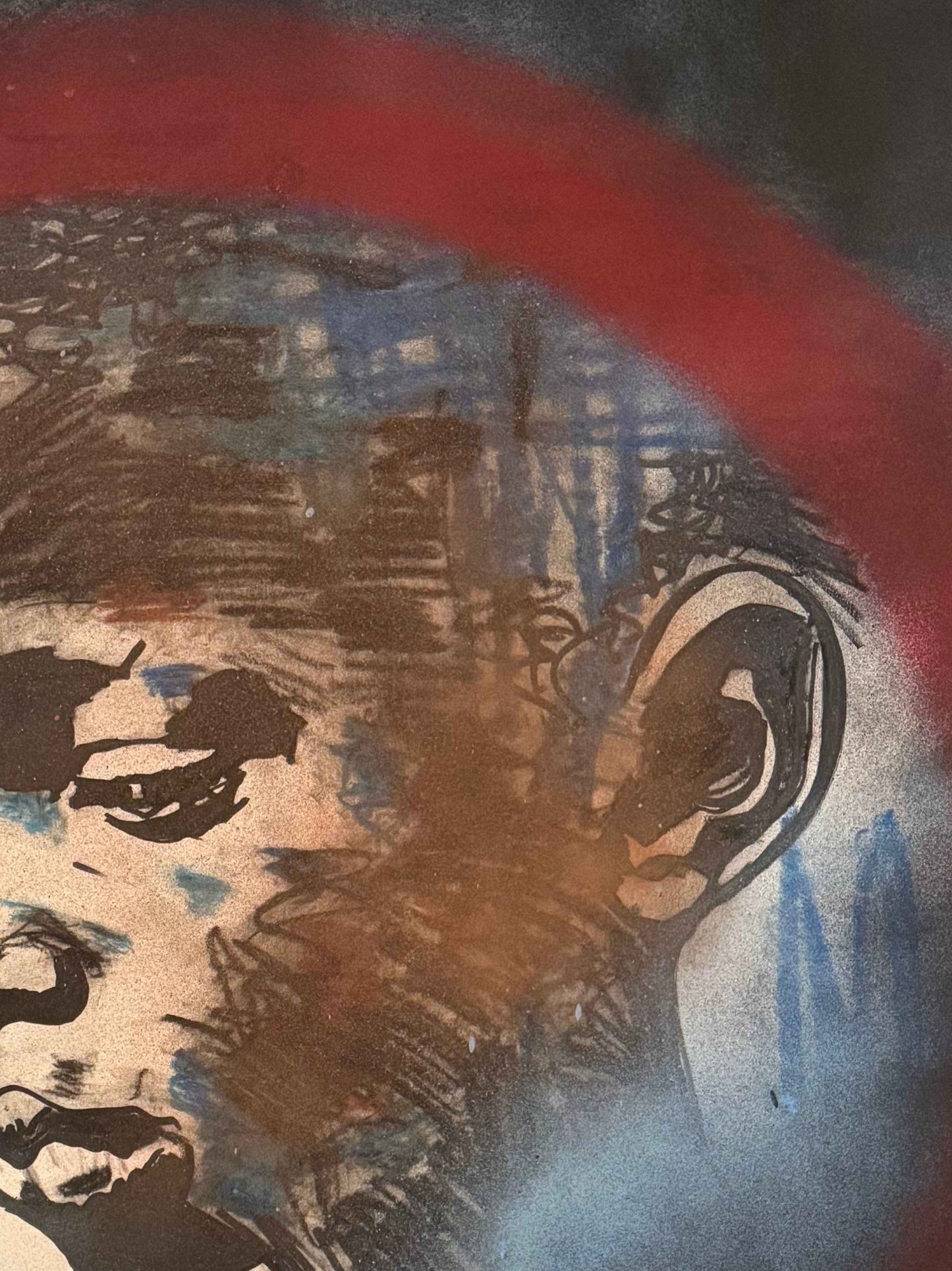 The Sad Little Boy - Original Mixed Media Artwork in Paper