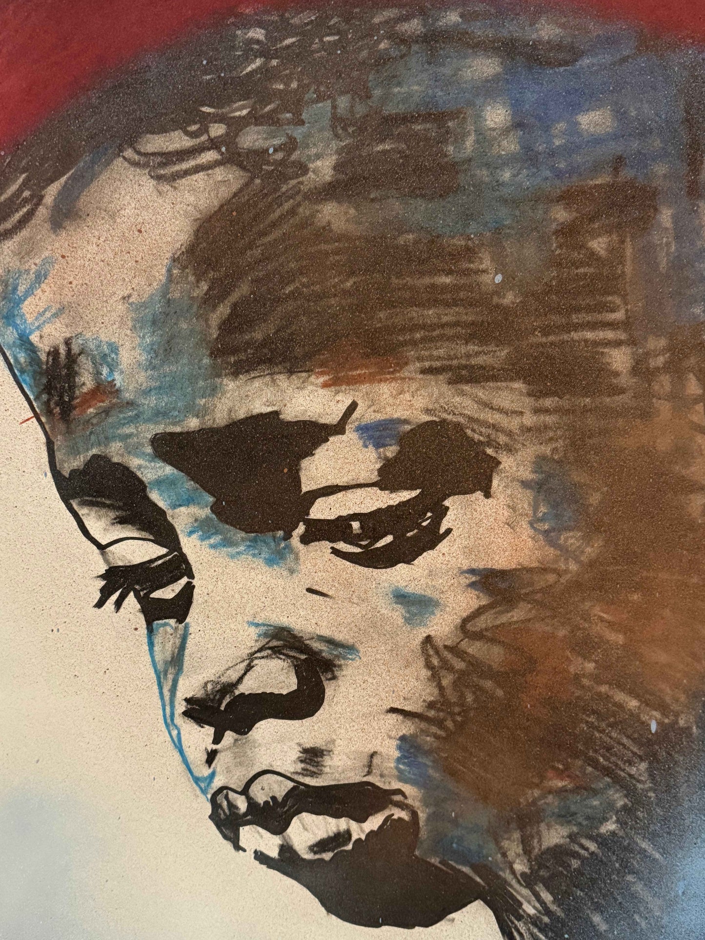 The Sad Little Boy - Original Mixed Media Artwork in Paper