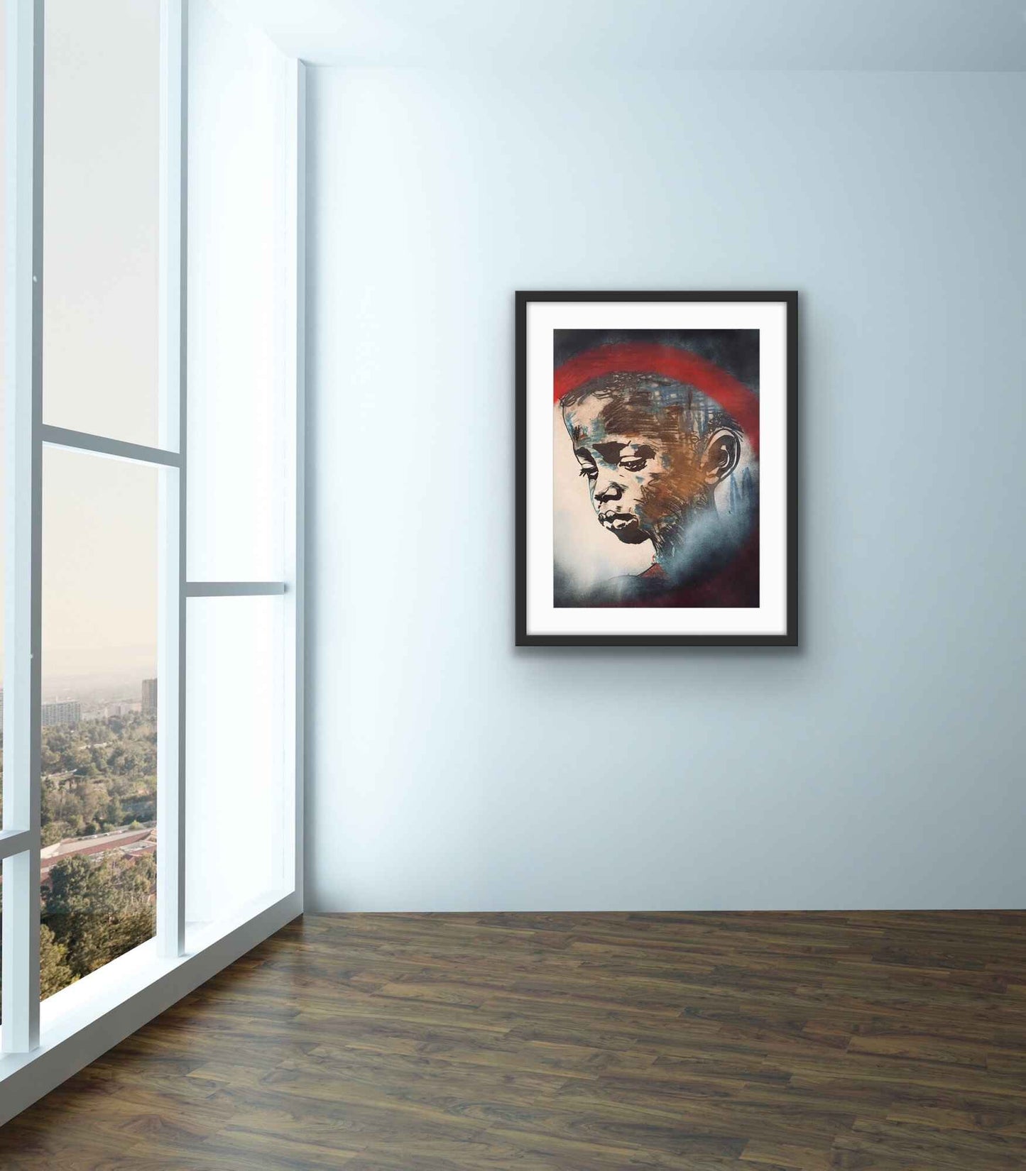 The Sad Little Boy - Original Mixed Media Artwork in Paper