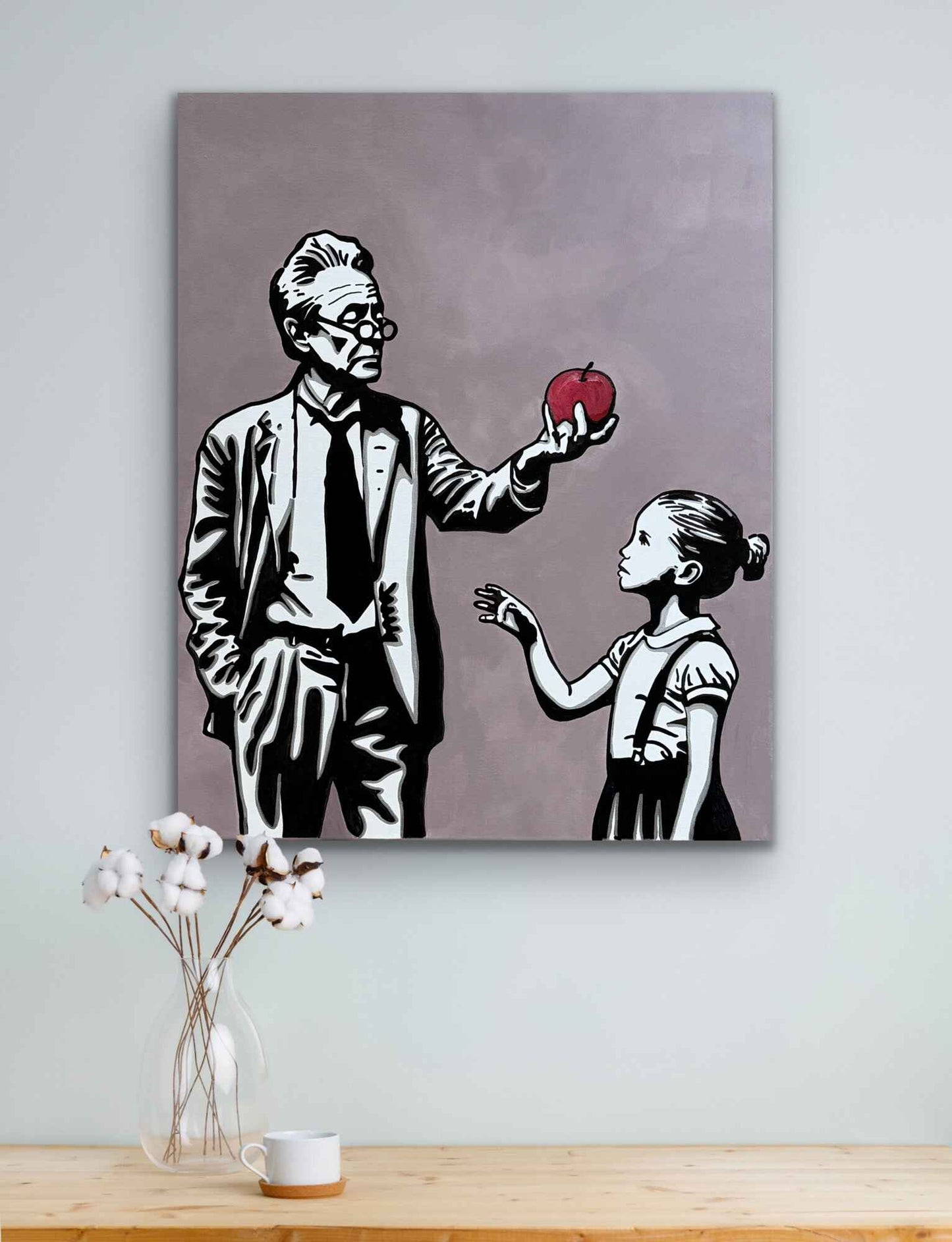 The Lesson - Original Mixed Media Painting on Canvas_5