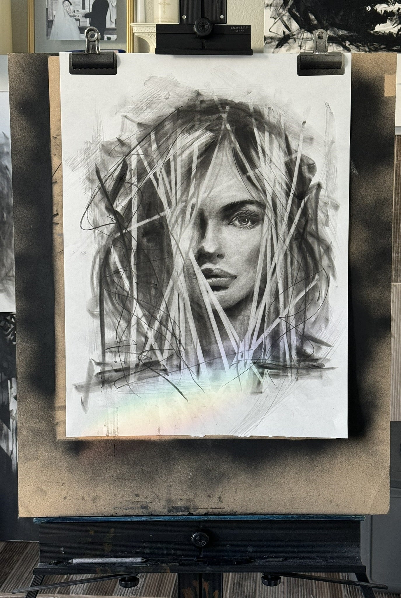 Luna - Original Charcoal Drawing on Paper
