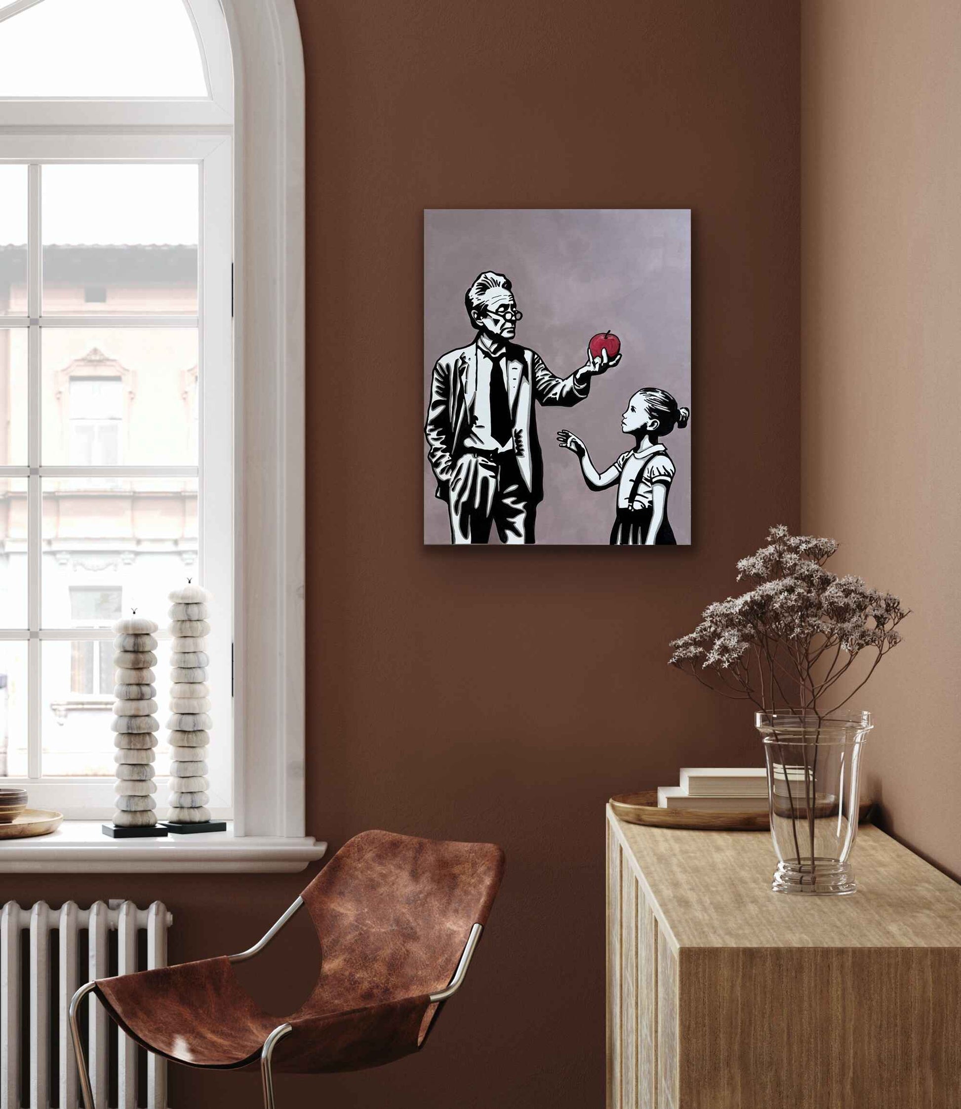 The Lesson - Original Mixed Media Painting on Canvas_10