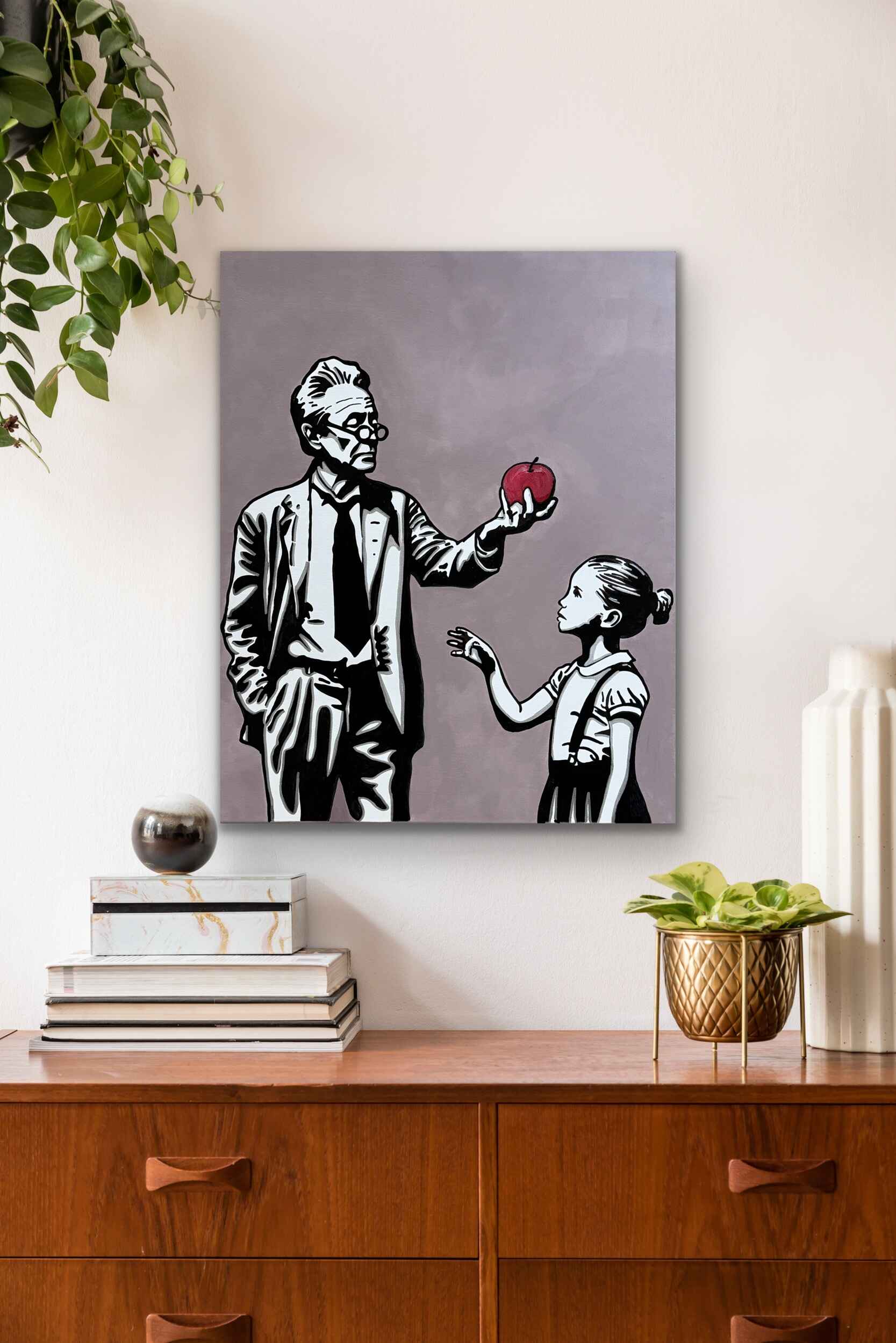 The Lesson - Original Mixed Media Painting on Canvas_14
