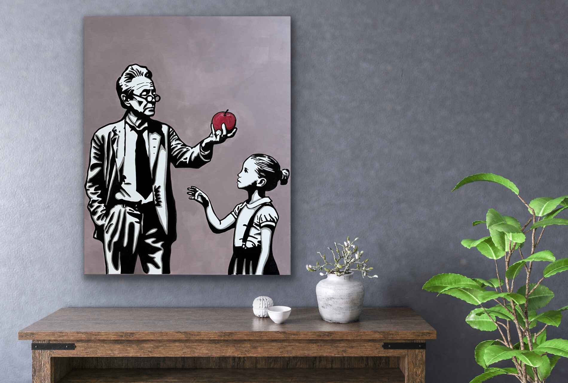 The Lesson - Original Mixed Media Painting on Canvas_15