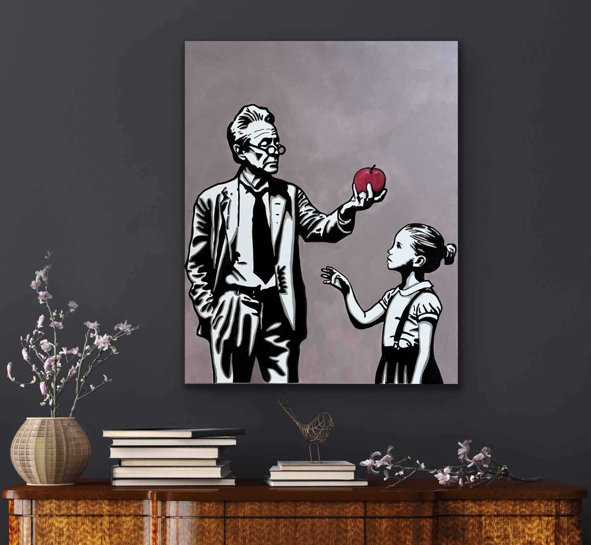 The Lesson - Original Mixed Media Painting on Canvas_16