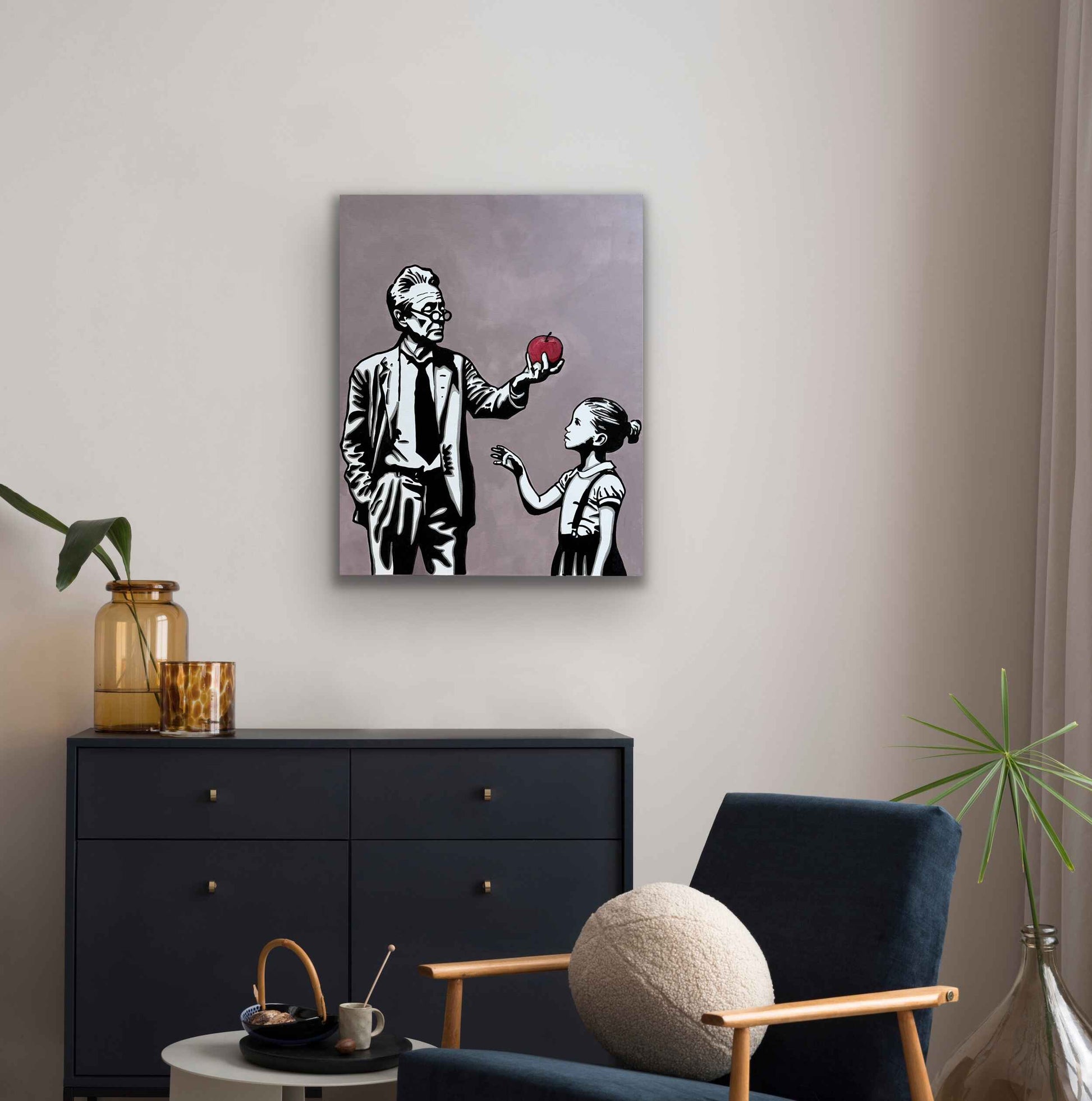 The Lesson - Original Mixed Media Painting on Canvas_2