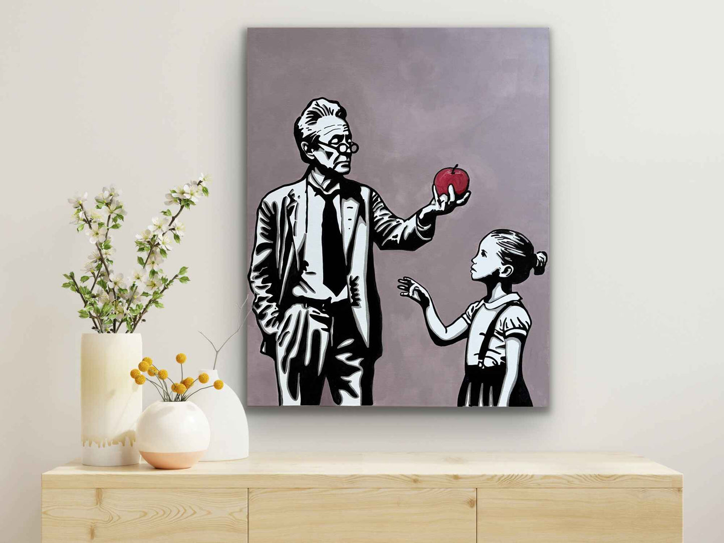 The Lesson - Original Mixed Media Painting on Canvas_4