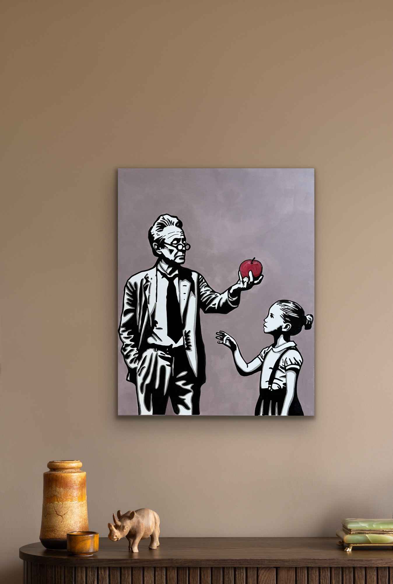 The Lesson - Original Mixed Media Painting on Canvas_6