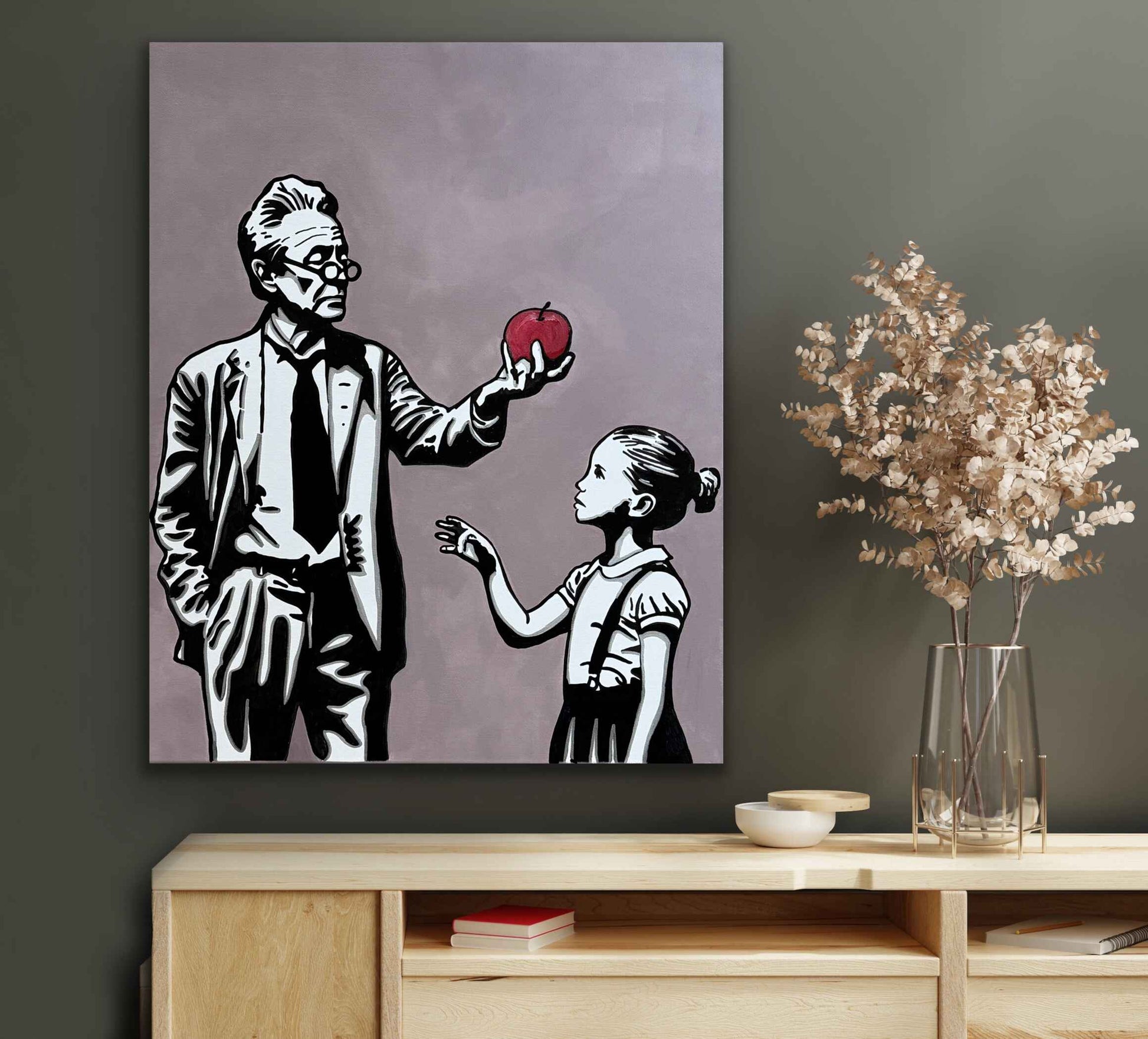 The Lesson - Original Mixed Media Painting on Canvas_7