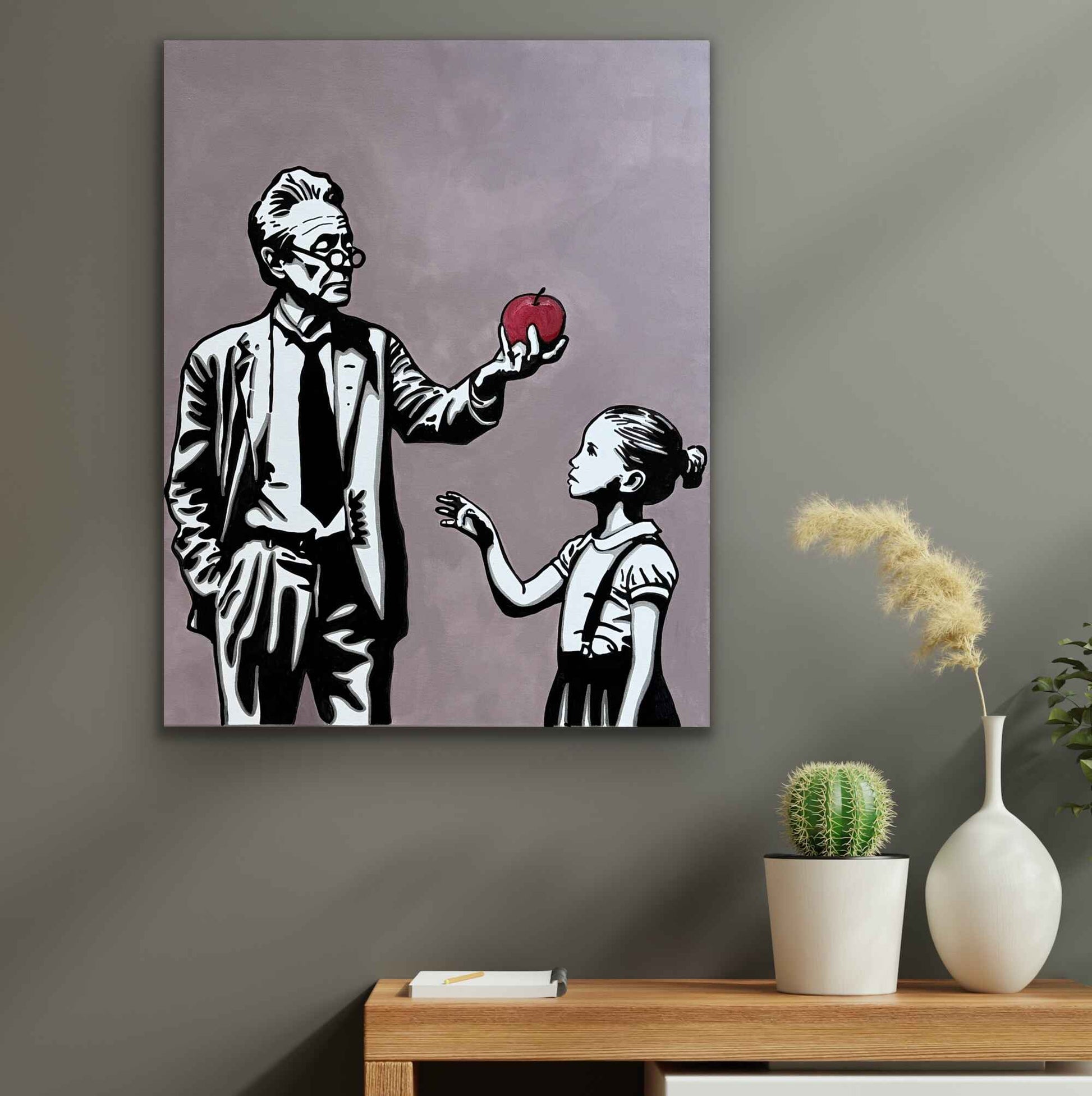 The Lesson - Original Mixed Media Painting on Canvas_9
