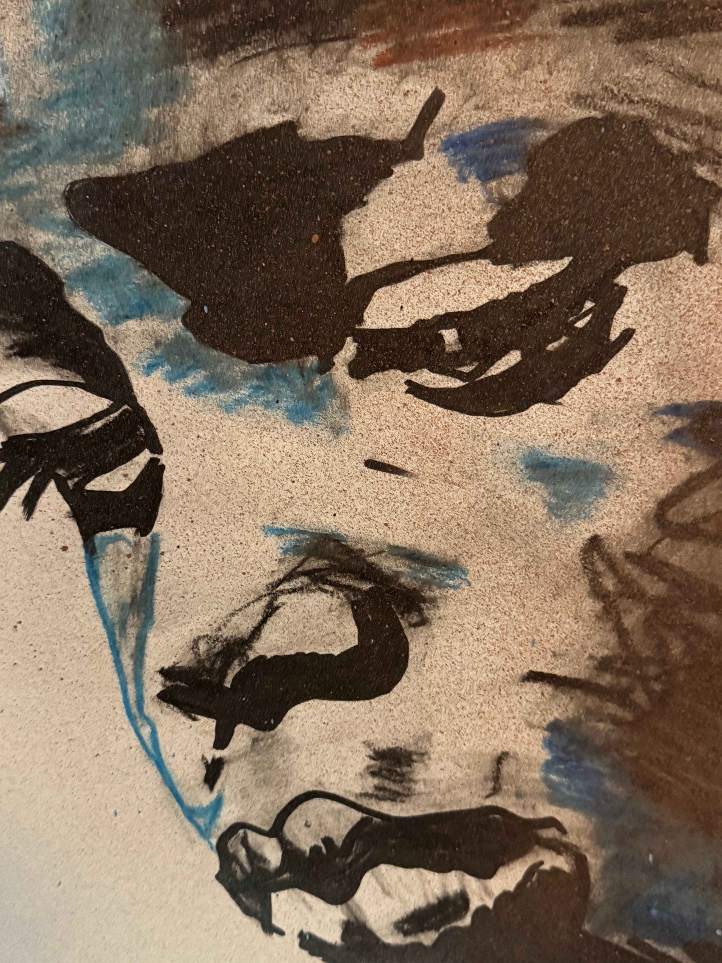 The Sad Little Boy - Original Mixed Media Artwork in Paper